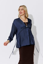 Navy Glow Hooded Shirt