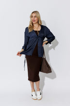 Navy Glow Hooded Shirt