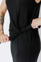 Black Contrast Tencel Harlow Dress