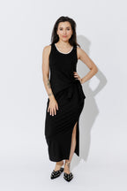 Black Contrast Tencel Harlow Dress