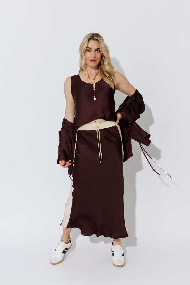 Chocolate Glow Bias Cami