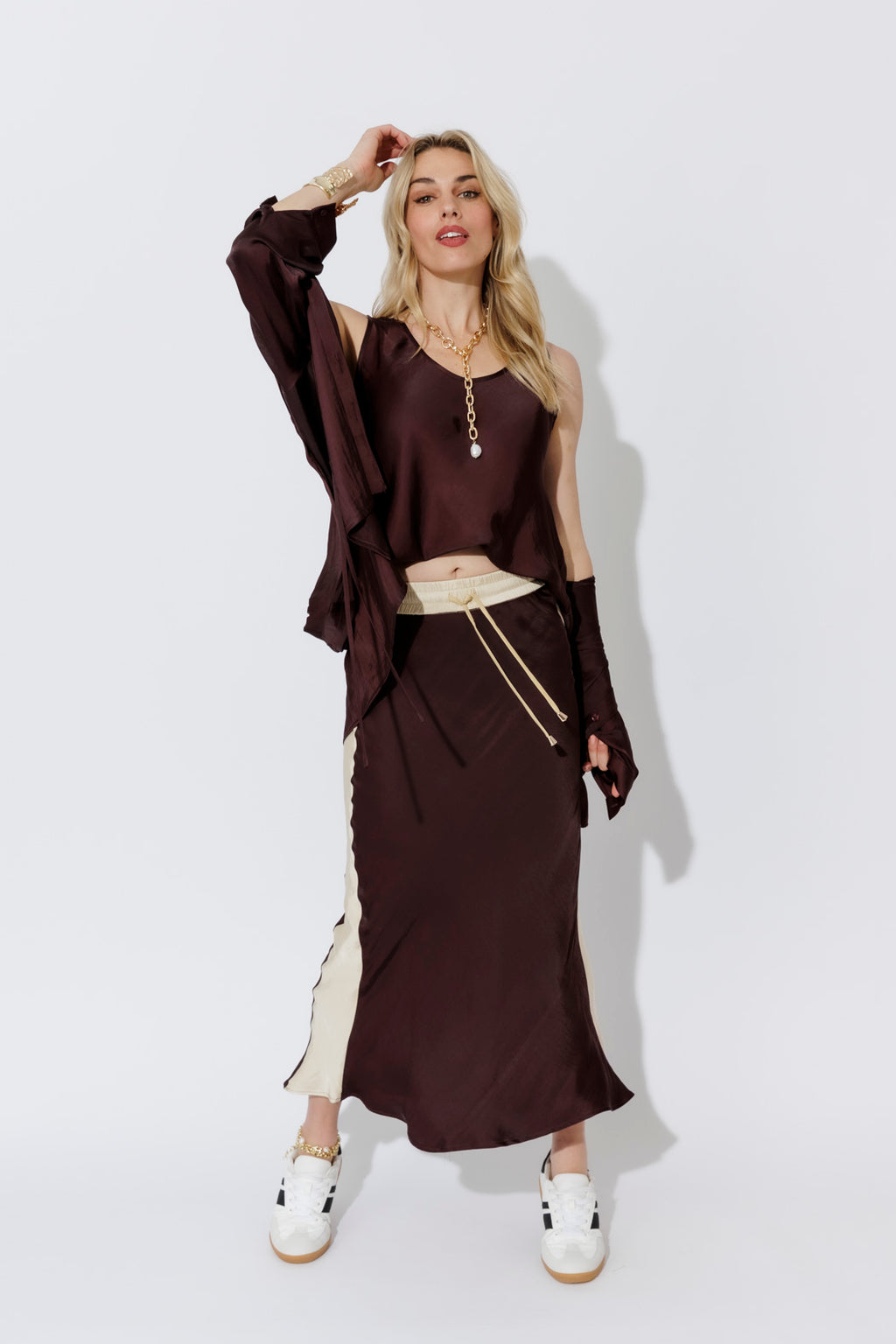 Chocolate Glow Hooded Shirt