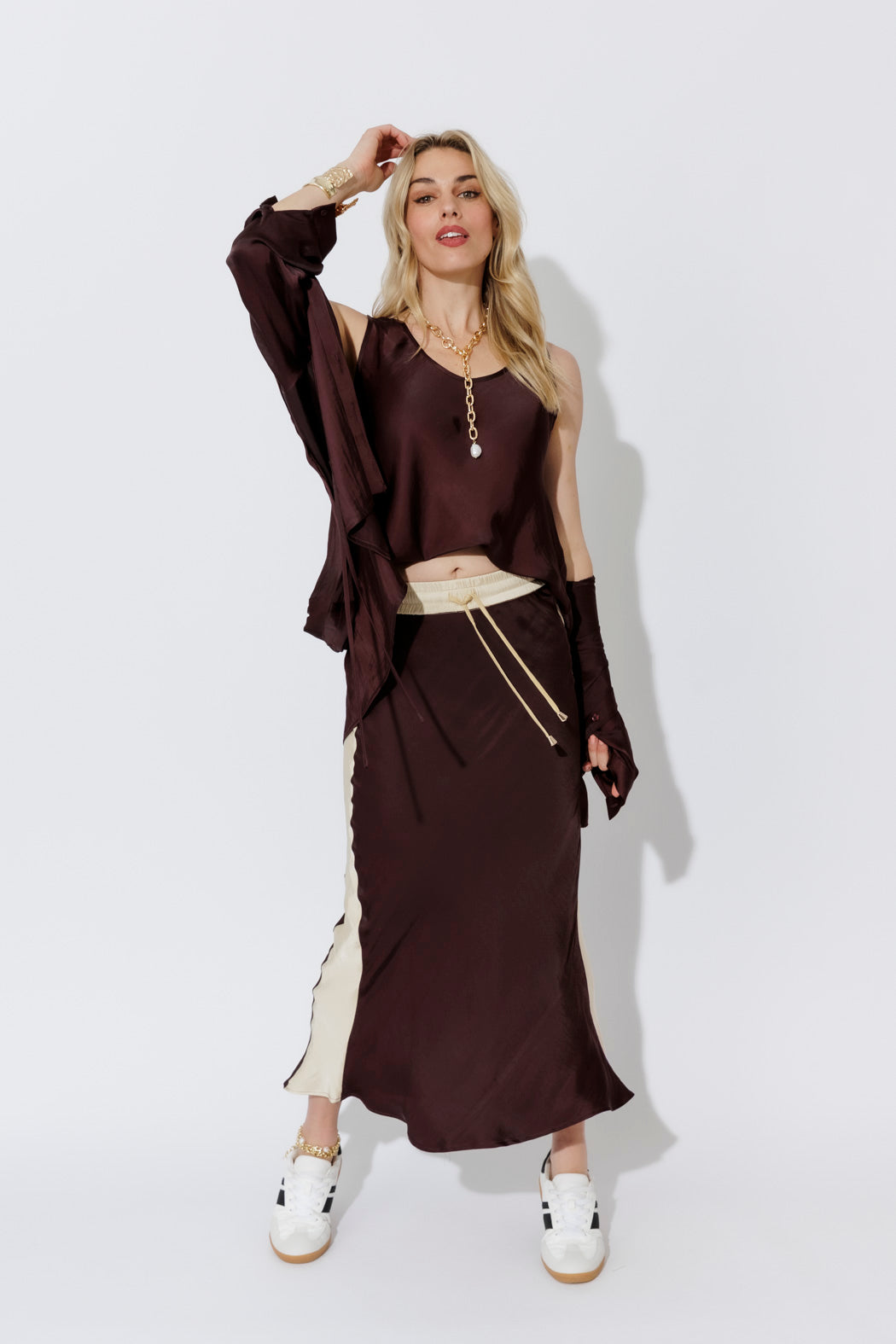 Chocolate Glow Hooded Shirt