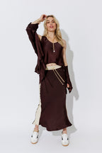 Chocolate Glow Hooded Shirt