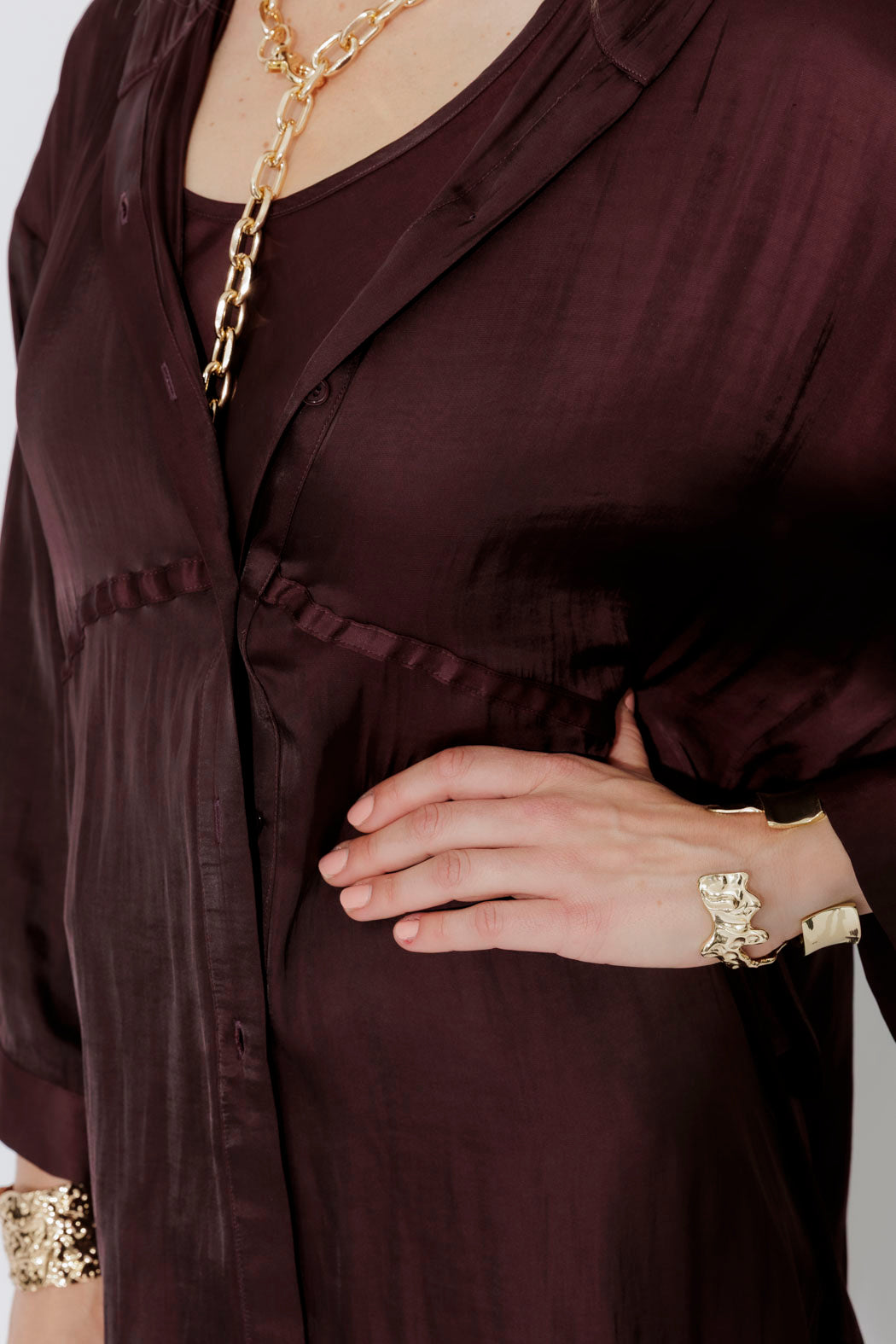 Chocolate Glow Hooded Shirt