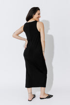 Black Contrast Tencel Harlow Dress