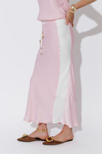 Pink Glow Bias Panel Skirt