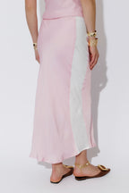 Pink Glow Bias Panel Skirt