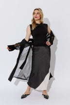 Black Sleeveless Drape Knit Top