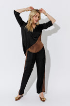 Black Spliced Milan Blogger Shirt