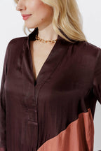 Chocolate Spliced Milan Blogger Shirt