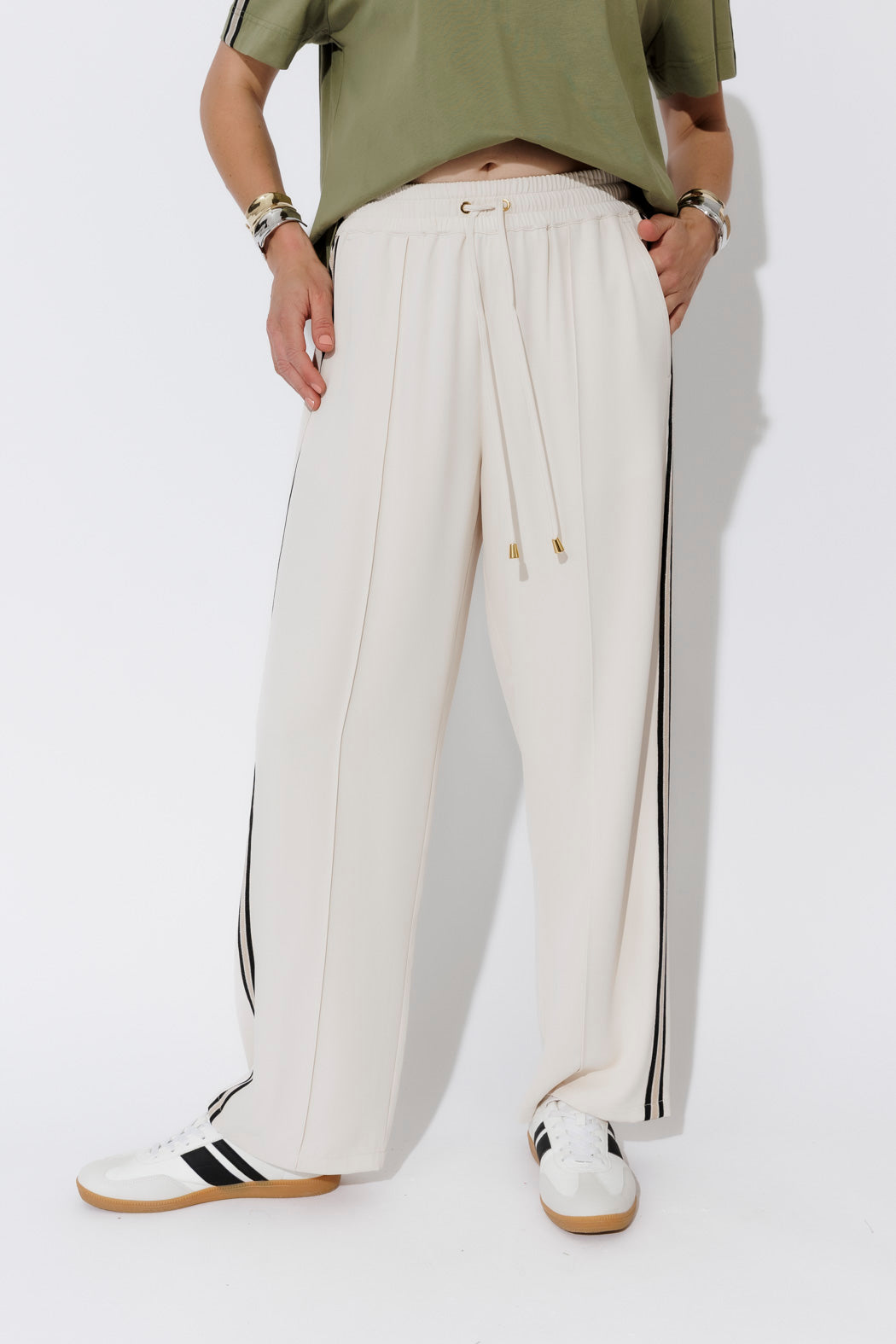 Ivory Euro Pintuck Sport Pant