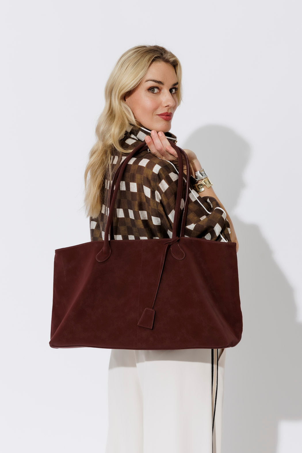 Burgundy Director Tote Bag