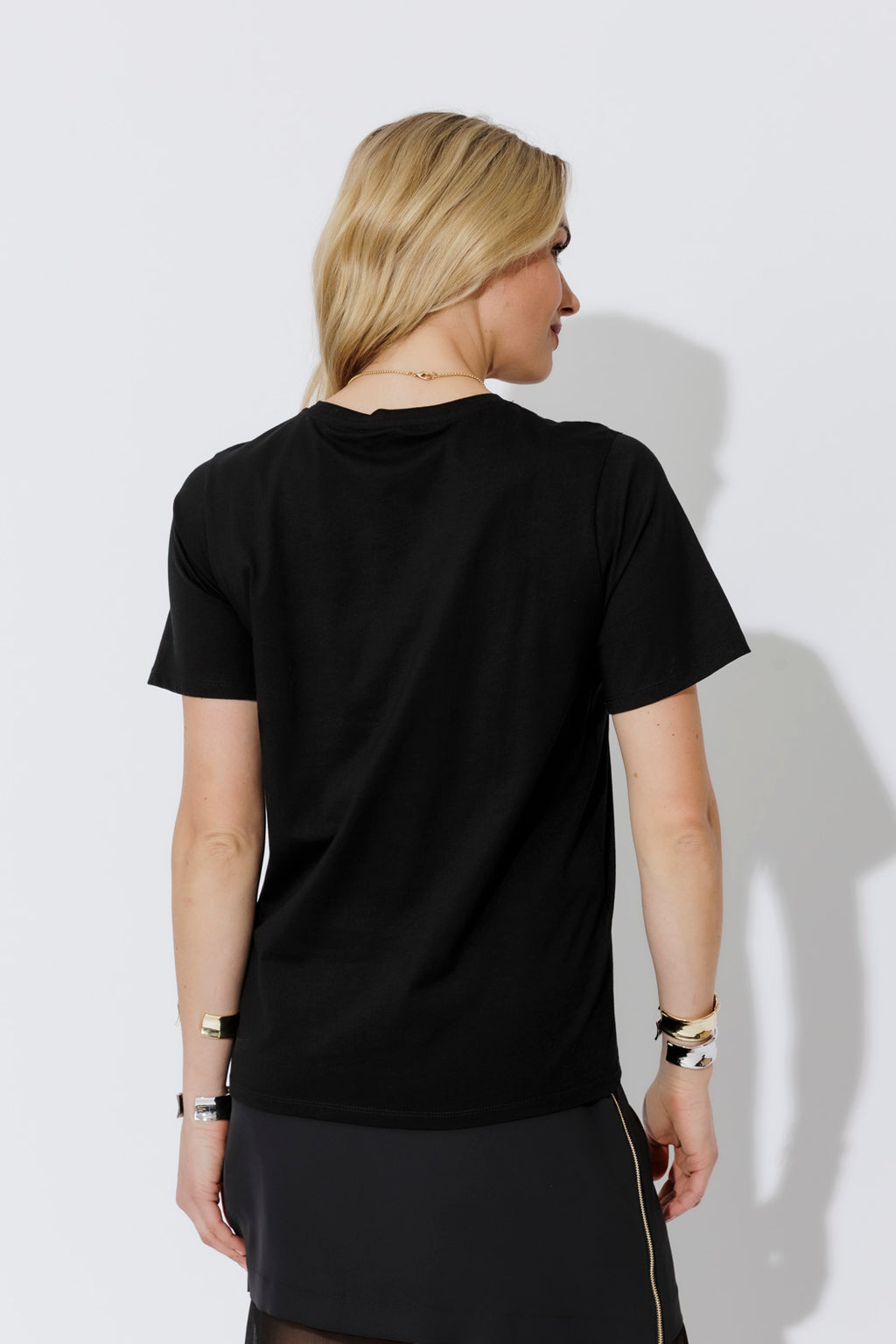 Black Angel Embroidery T-Shirt