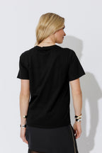 Black Angel Embroidery T-Shirt