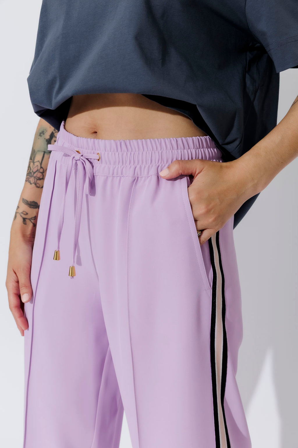 Lilac Euro Pintuck Sport Pant