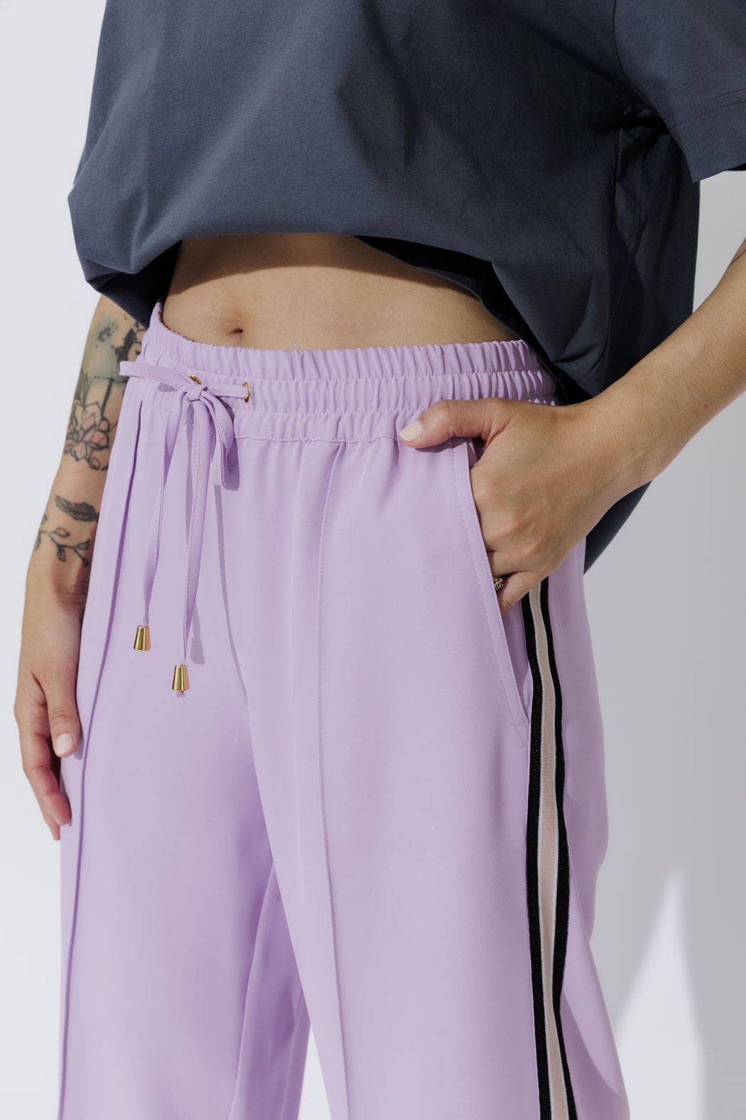 Lilac Euro Pintuck Sport Pant