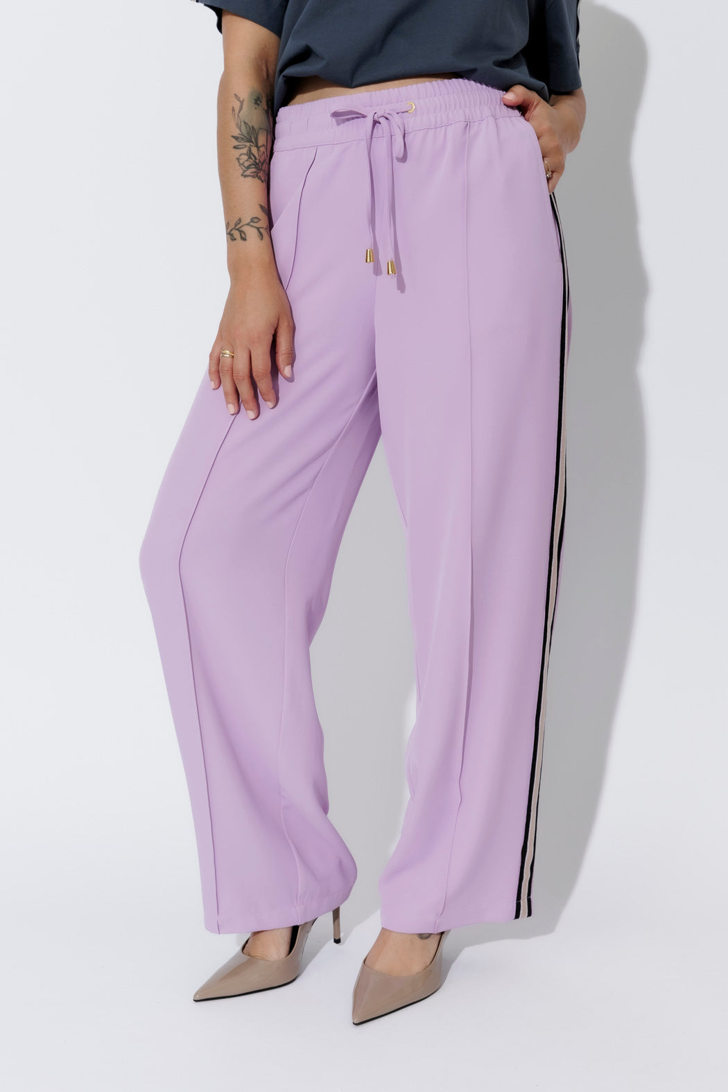 Lilac Euro Pintuck Sport Pant