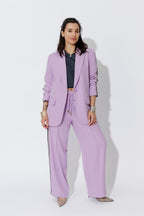 Lilac Euro Stripe Boyfriend Blazer