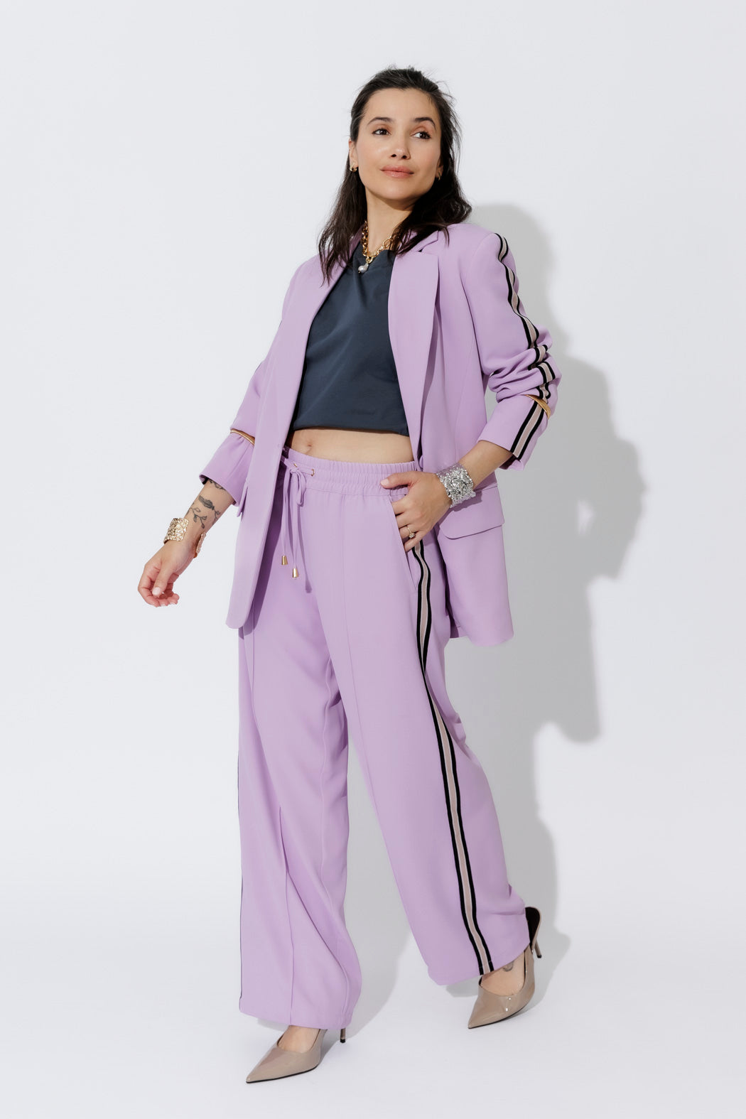 Lilac Euro Pintuck Sport Pant