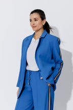Electric Euro Stripe Boyfriend Blazer