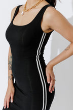 Black Tencel Tennis Dress