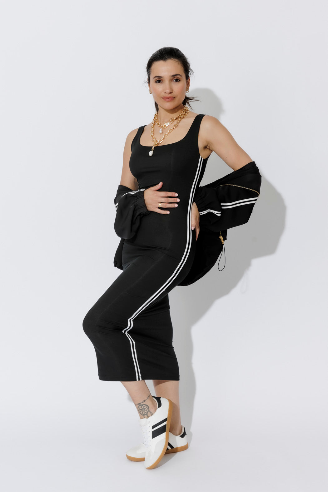 Black Tencel Tennis Dress