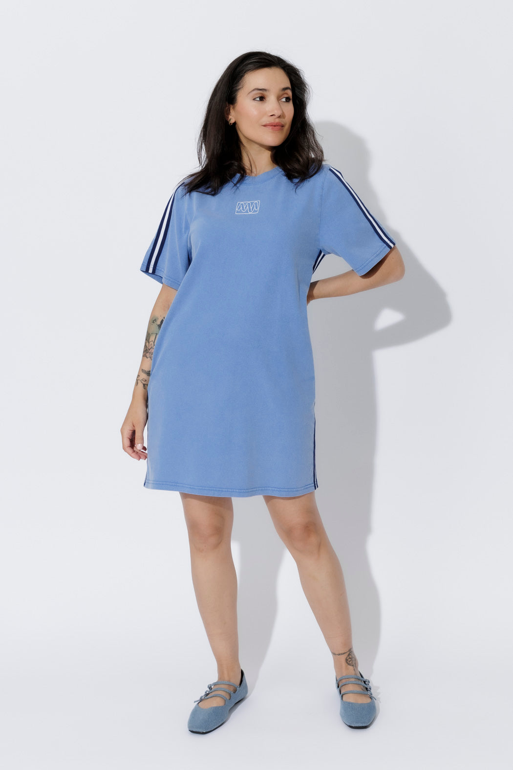 Cornflower Washed Mini Sport Dress