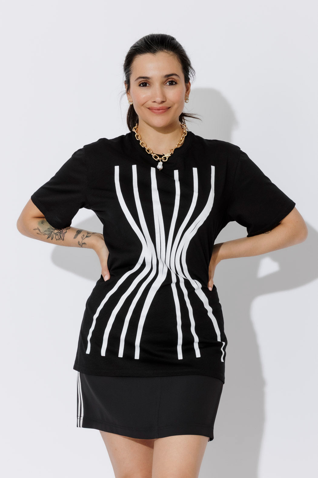 Black Hourglass Lines T-Shirt
