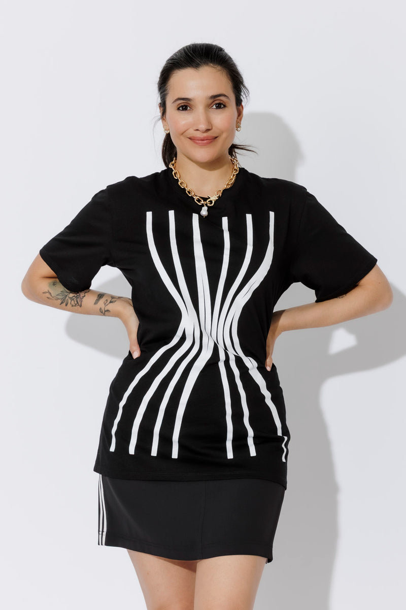 Black Hourglass Lines T-Shirt