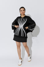 Black Hourglass Lines T-Shirt