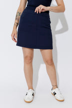Navy Euro Sport Mini Skirt