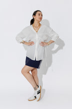 White Glow Hooded Shirt