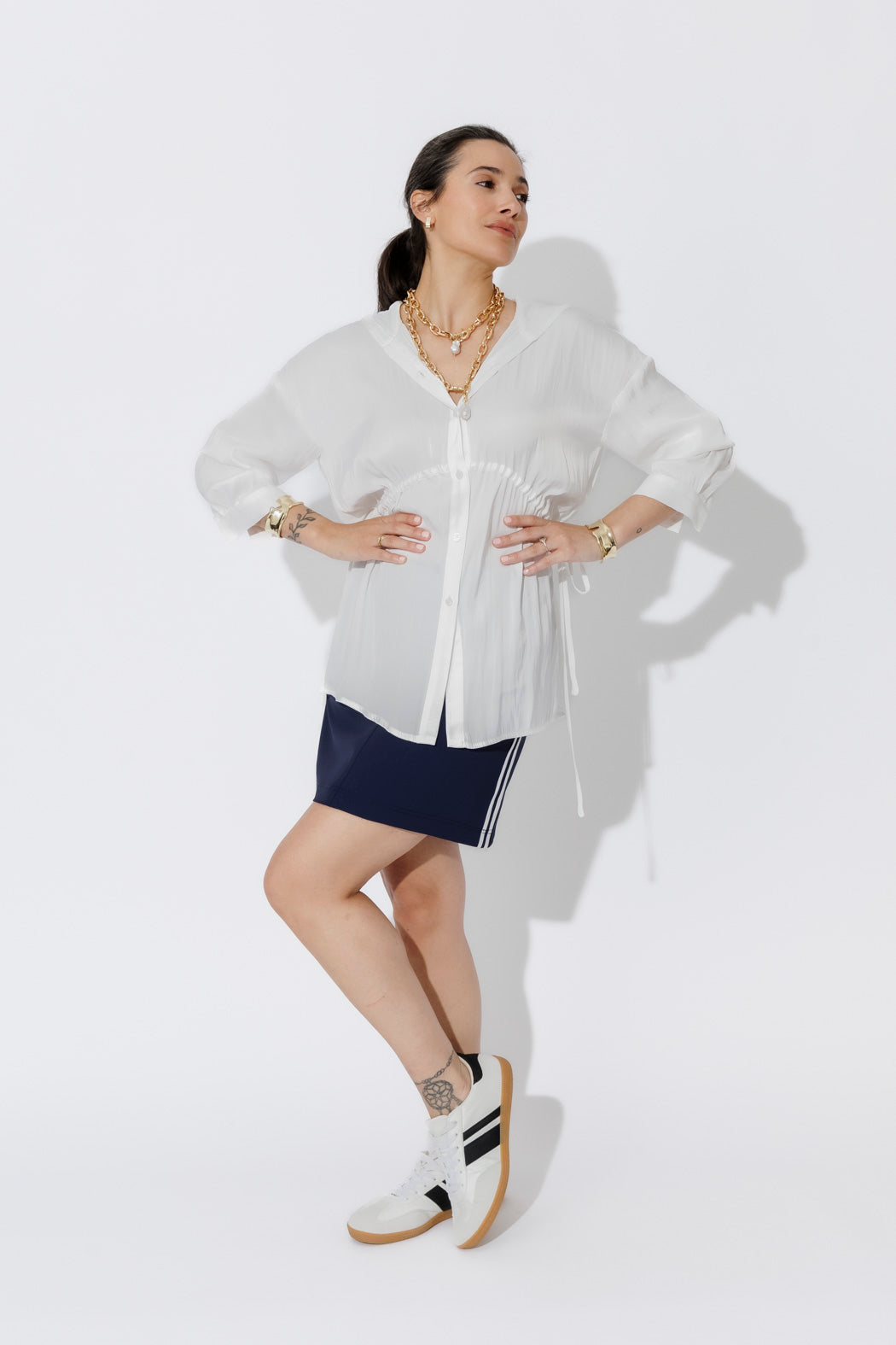 White Glow Hooded Shirt