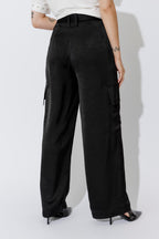 Black Cargo Barrel Pant