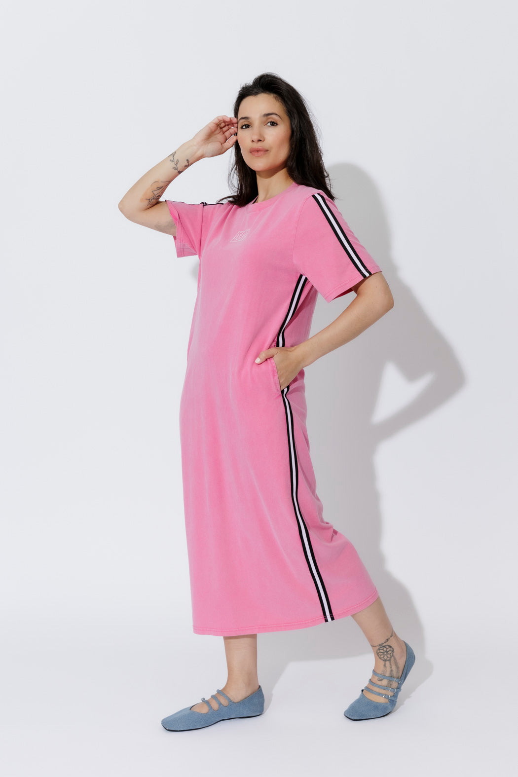 Pink Washed Cotton Sport Dress