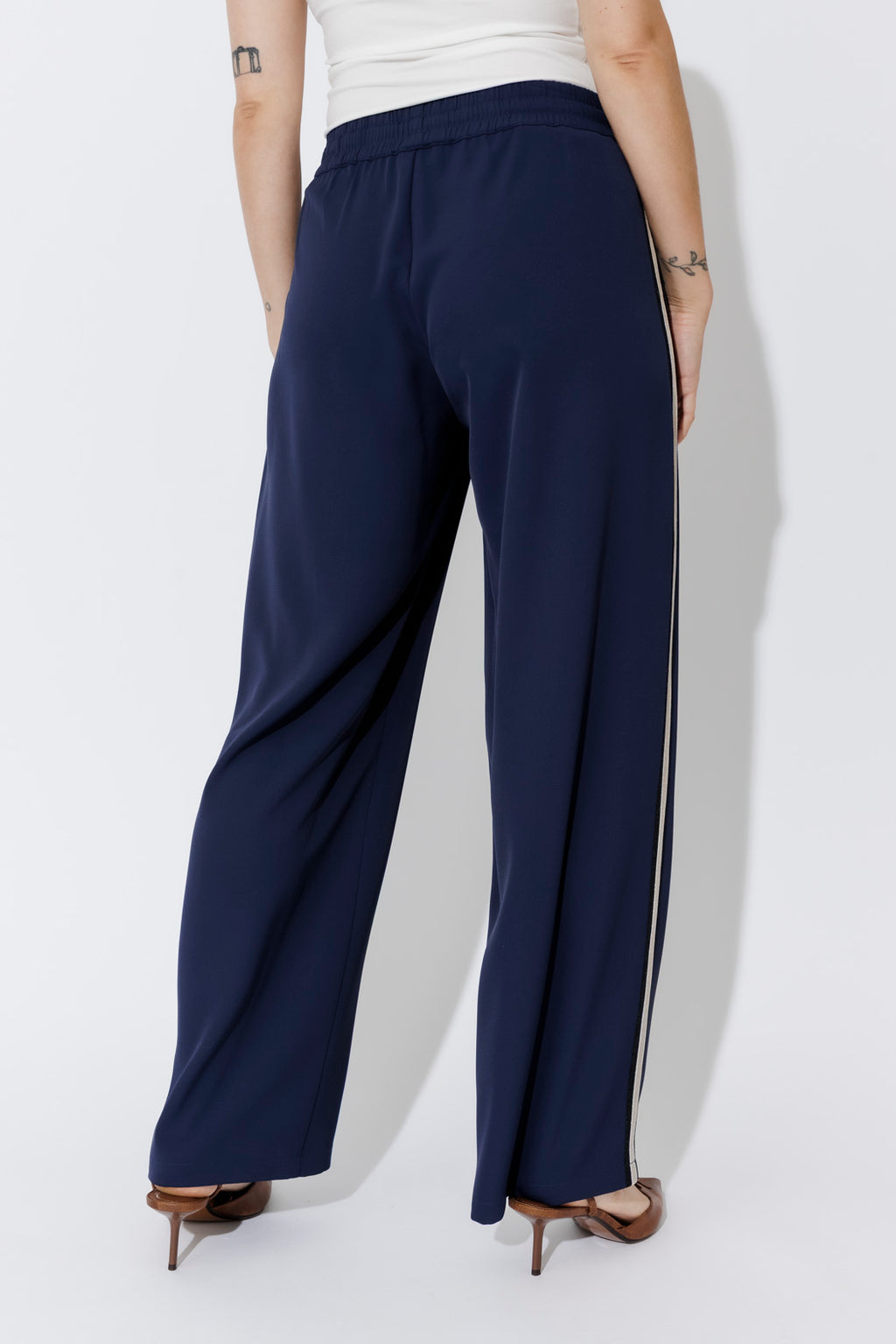 Navy Euro Pintuck Sport Pant
