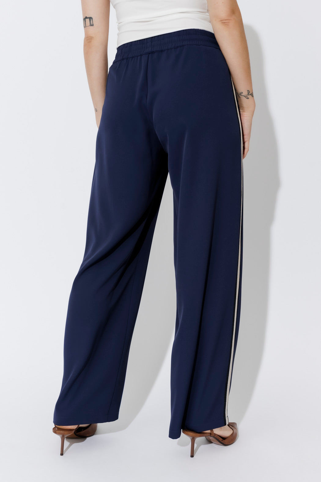 Navy Euro Pintuck Sport Pant