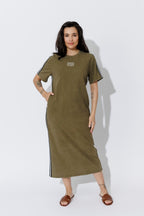Khaki Washed Cotton Sport Dress