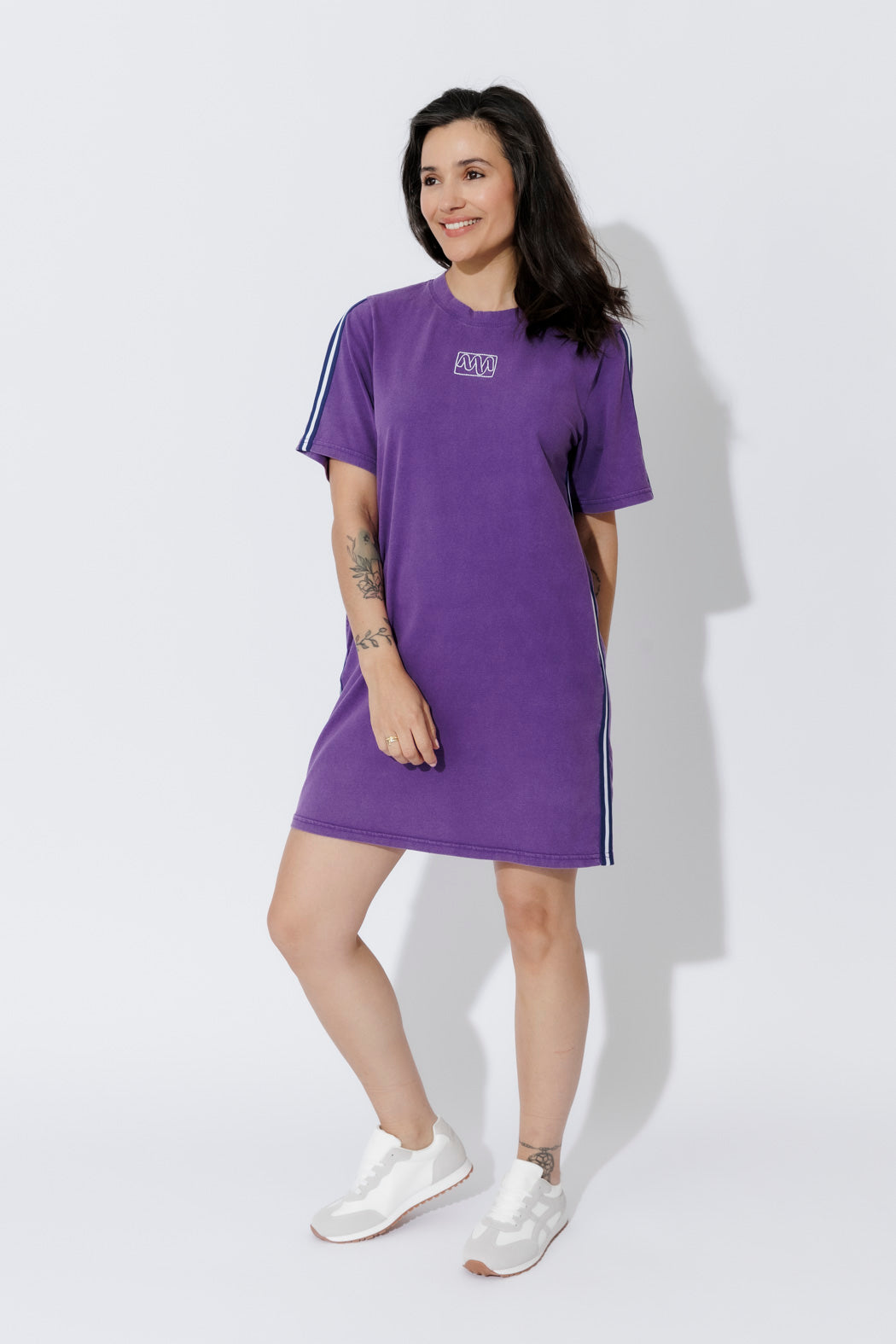 Purple Washed Mini Sport Dress