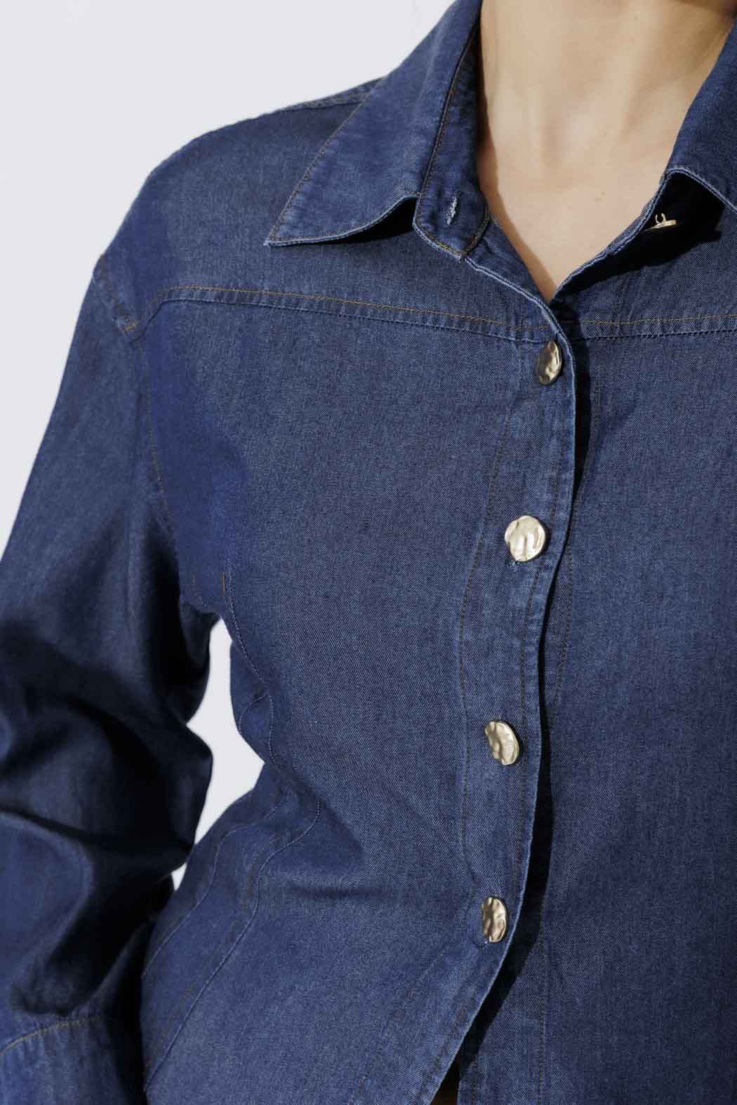 Dark Denim Tencel Hourglass Shirt