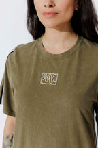 Khaki Washed Cotton Sport Dress