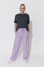 Navy Oversized Stripe Sleeve T-Shirt