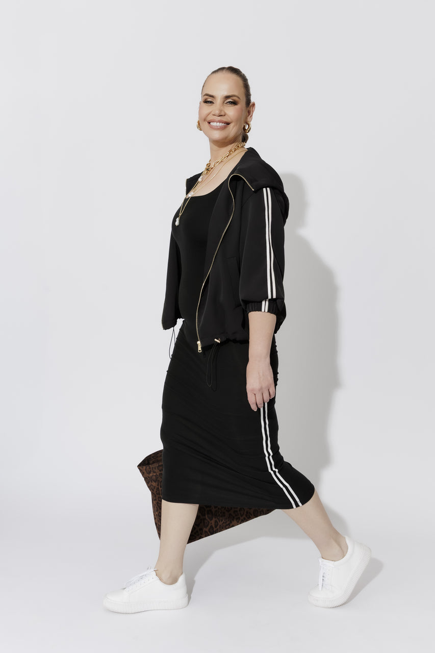 Black Tencel Tennis Dress