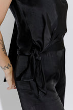 Black Scarf & Bias Cami Set