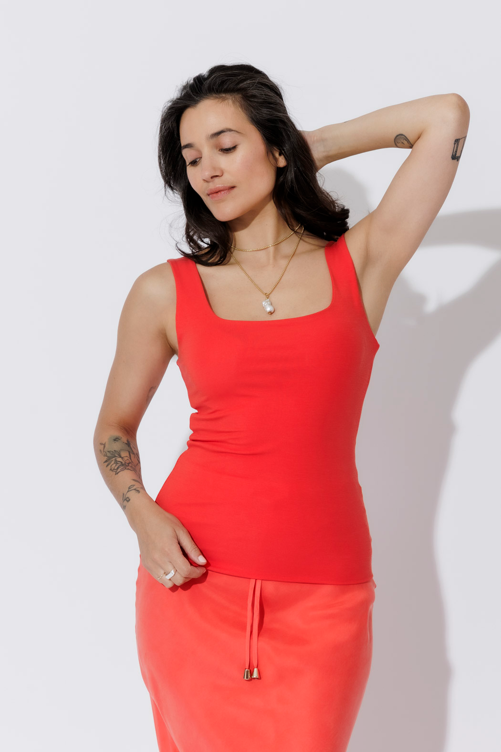 Red Tencel Body Cami