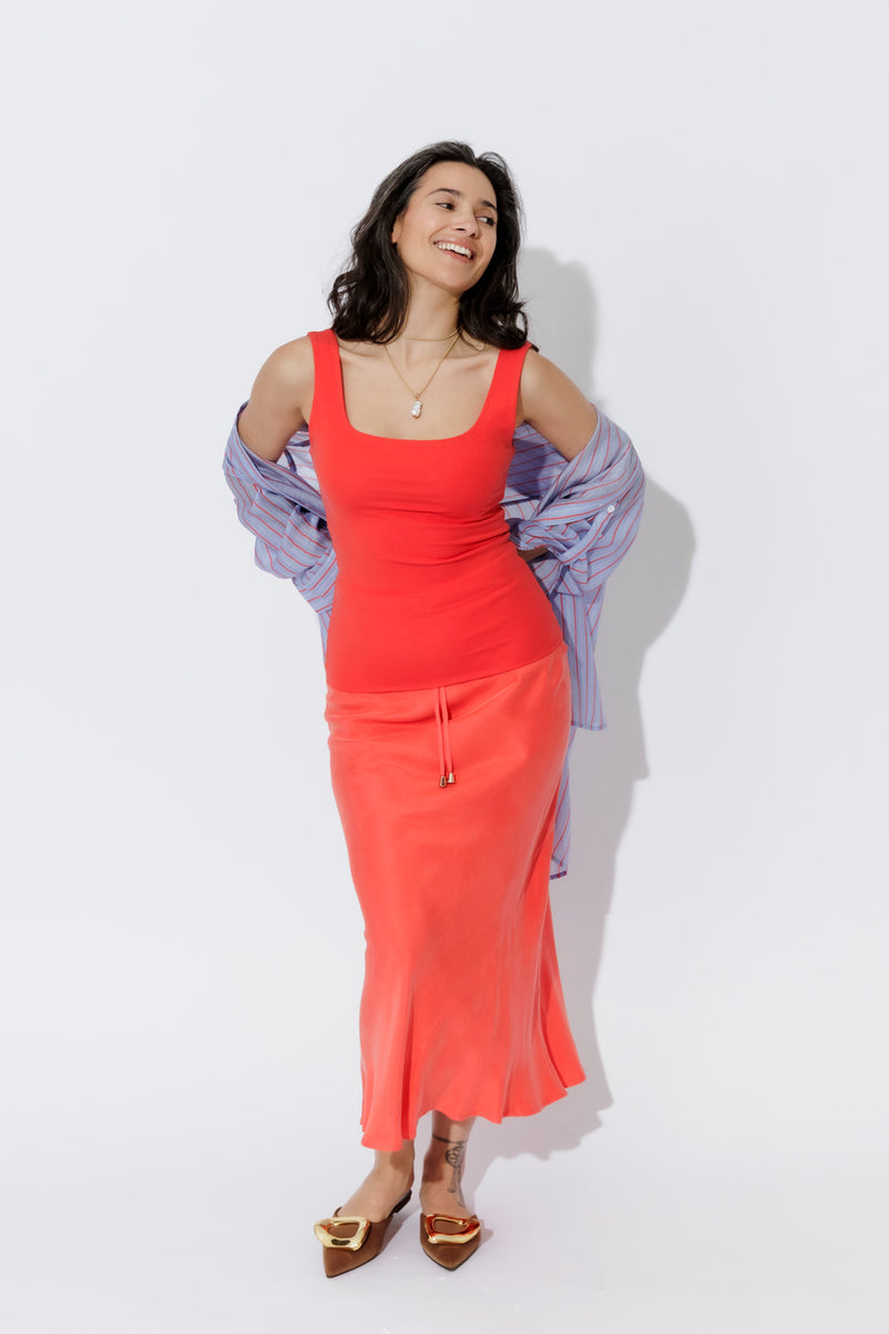 Red Tencel Body Cami