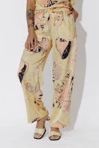 Yellow Shells Drawstring Pant