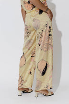 Yellow Shells Drawstring Pant