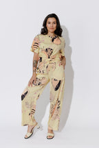 Yellow Shells Drawstring Pant